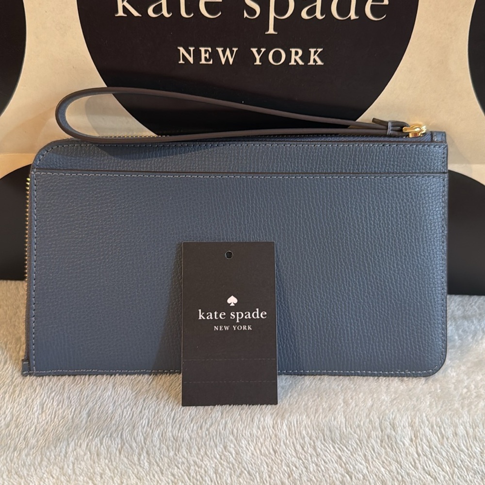 Kate Spade Lucy Refined Grain Leather Zip Wristlet - Picture 4 of 12